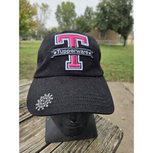 Tupperware‎ Women’s Baseball Cap Hat Black Pink Logo Promotional Strapback